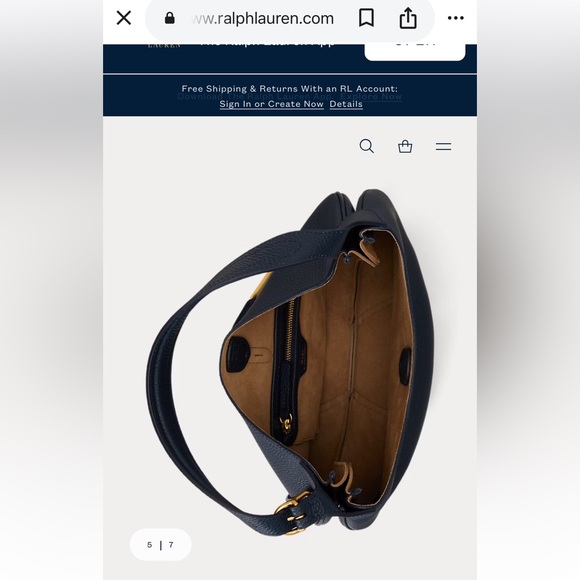 Polo ID Leather Medium Shoulder Bag - Picture 3 of 14